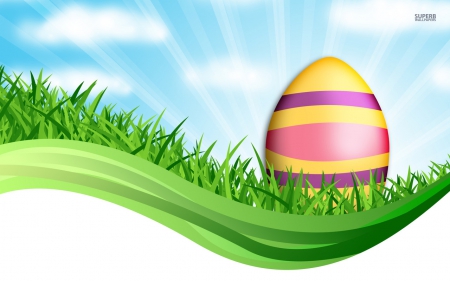 Easter Egg - easter, egg, stripes, wallpapers