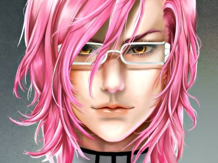 Szayelaporro Granz - bleach, glasses, szayelaporro granz, face, xxnami-sanxx, man, pink, anime, manga