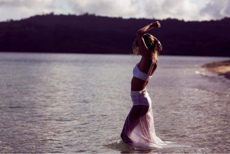 Beautiful - summer, girl, sea, happy