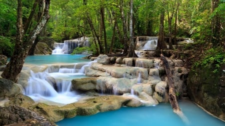 Waterfall - forest, water, nature, waterfall