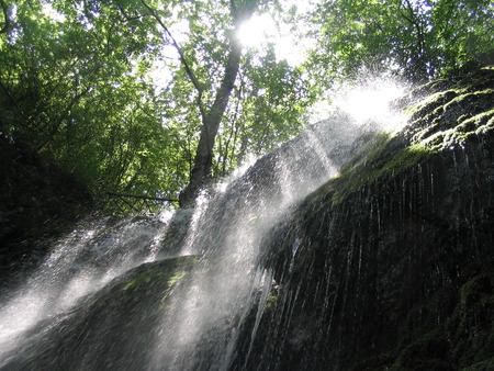 Sun rays through water