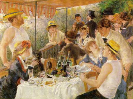 Luncheon of the Boating Party - painter, pretty, people, female, boat, landscape, man, colored, france, other, painted, artist, women, hat, men, beautiful, girl, colors, cool, females, renoir, party, girls, lunch, colorful, picture, woman, painting, impressionist, pierre-auguste renoir