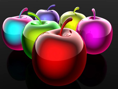 Apple Manzaniux - abstract, 3d