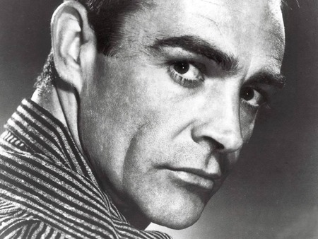 Sean Connery - black and white, movies, cinema, james bond