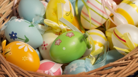 Easter Eggs - eggs, easter, wallpaper, colourful