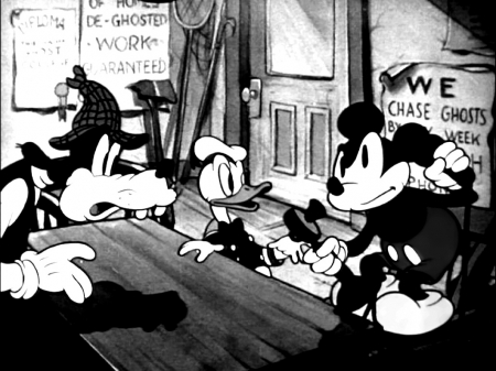 the mickey mouse gang - duck, goofy, donald, mouse, mickwy