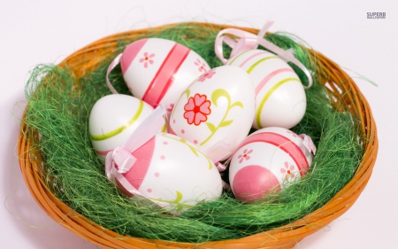 Easter Eggs - eggs, easter, wallpaper, pink