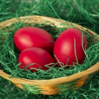 Red Easter Eggs