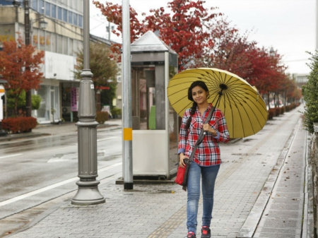 Walking beauty - casual - woman, girls, actresses, female, jeans, lovely, pretty, walk, beautiful, casual, cute