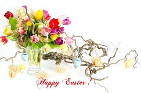 ♥ Happy Easter ♥ - flowers, spring, Easter Eggs, still life