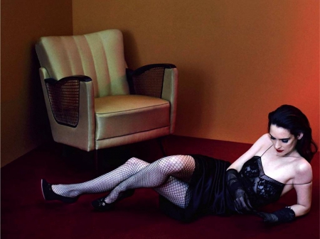 Winona Ryder - Winona Ryder, Winona, legs, actress, 2015, model, Ryder, fishnets, wallpaper