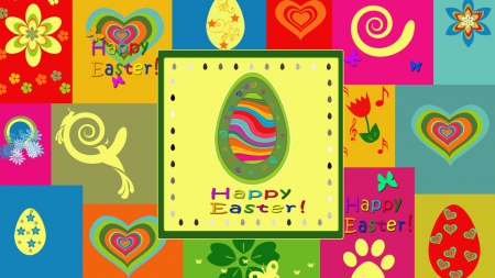 Happy Easter - easter, egg, collage, happy