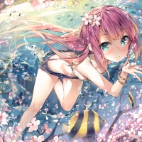 Cherry Blossom under the Water