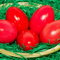 Red Easter Eggs