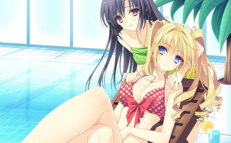 Summer Girls - love, girls, summer, cg, pretty, game, bikini, friends, pool, cute