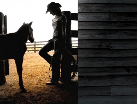 Lonely Cowgirl - women, style, fun, girls, models, female, cowgirls, hats, boots, western, horses, ranch