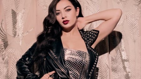 charli - style, beauty, redlips, model