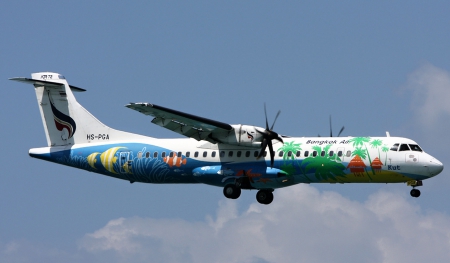 ATR-72 - plane, atr, 72, sky