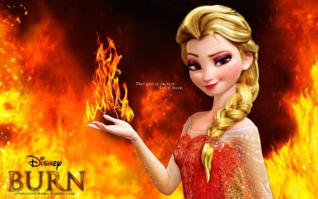 Fire Elsa - burn, princess, elsa, fire