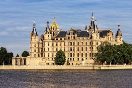 Schwerin Castle, Germany - architecture, water, castle, germany