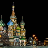 Nightscape of Moscow Church