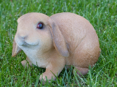 Rabbit - rabbit, figure, garden, grass, spring