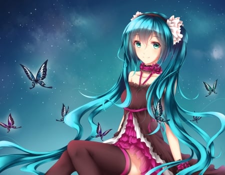 Miku - hatsune, vocaloid, miku, beautiful