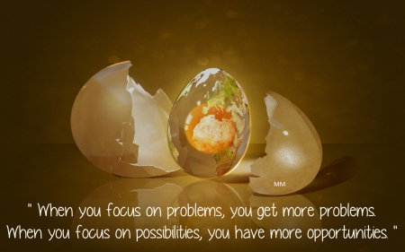 Focus - thoughts, egg, words, quotes