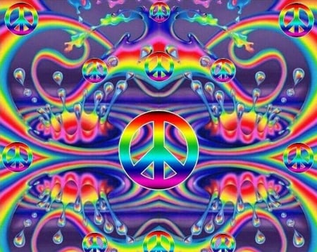 3d peace - color, 2d, abstract, other