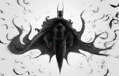 Vampire Batman - batman, bats, vampire, shadow