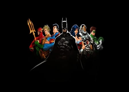 Justice League - wonder woman, batman, flash, superman, green lantern