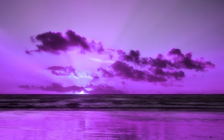 Just a Perfect Day - sky, purple, abstract, art