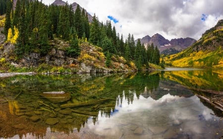 Beautiful Nature - lake, mountains, trees, nature