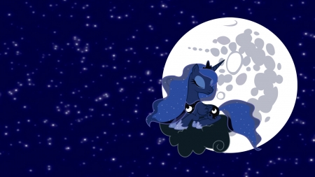 Moonlight Luna - moon, Princess Luna, Friendship is Magic, Night, Cartoons, mlp, cute, My Little Pony, Furry, TV Series