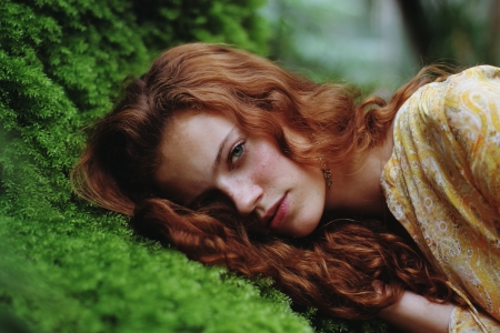 Dreamy Face - beauty, woman, outside, redhead, girl, hair, photography, outdoors, face, nature, portrait, red, beautiful