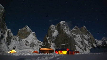 Camp At Night - place, winter, camp, amazing