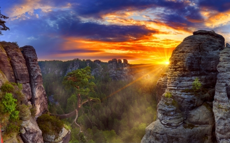 TORCH of NATURE - nature, rock, sunshine, trees