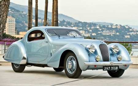 Vintage Talbot Lago Bugatti - cars, bugatti, talbot, blue