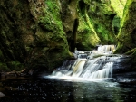 Finnich Gorge Waterfall, Scotland