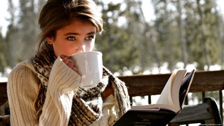 Let's have a coffee - girls, beauty, models, pretty, female, charming, lovely, cute