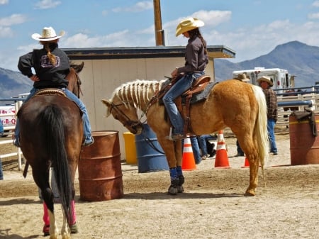 Tough Ride - women, fun, female, boots, hats, models, western, girls, cowgirls, style, rodeo, horses, ranch, riding