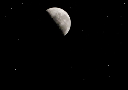 moon at 2 A.M. - own, moon, photograph, camera