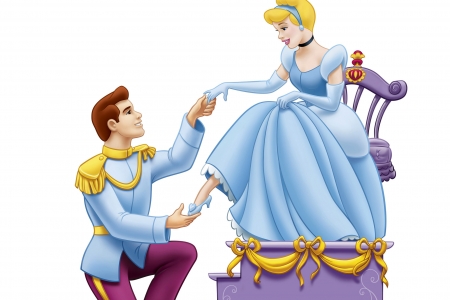 Cinderella - woman, love, princess, couple, girl, movie, white, purple, prince charming, man, blue, cinderella, disney, dress, blonde