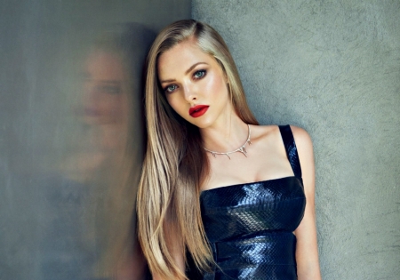 Amanda Seyfried - woman, actress, girl, blue, amanda seyfried, blonde