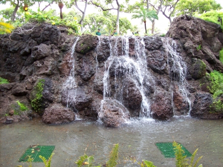 Hawaiian waterfall - hawaii, tropical, waterfall, maui