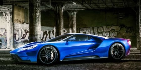 2017 Ford GT - gt, 2017, custom, blue