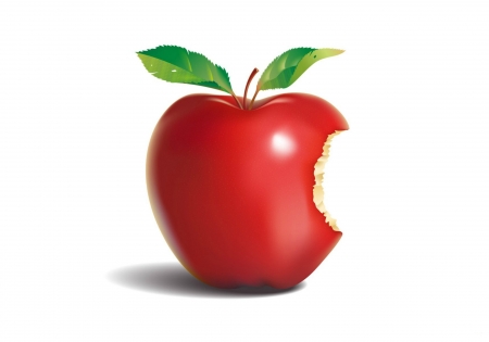 Apple - white, red, green, fruit, temptation, apple