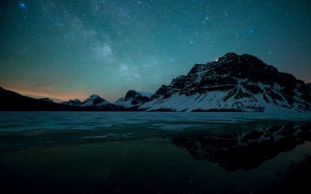 Milky Way lake - lake, mirror, way, 2015, mountains, milky