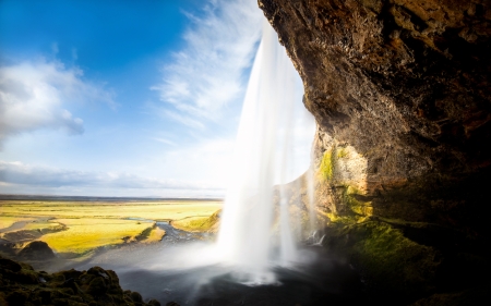 Waterfall - nature, lake, 2015, water, waterfall