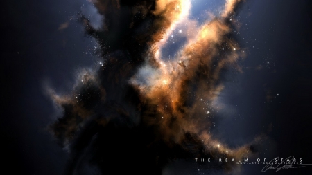 The Realm of Stars - Greg Martin - 3D render, space, gases, galaxies, stars, Greg Martin